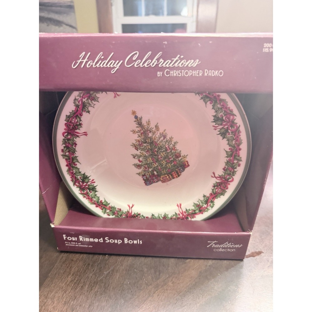 holiday Celebrations By Christopher Radko Traditions For Rimmed Soup Bowls